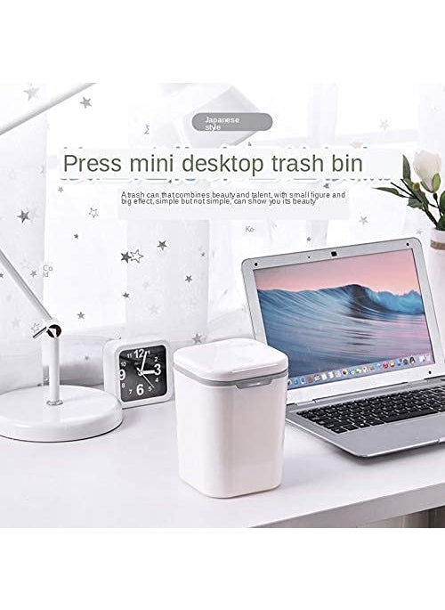 B-LADY BLADY Smart small Table top dustbin Creative Cute Covered Plastic Trash box square shape  - Image 5