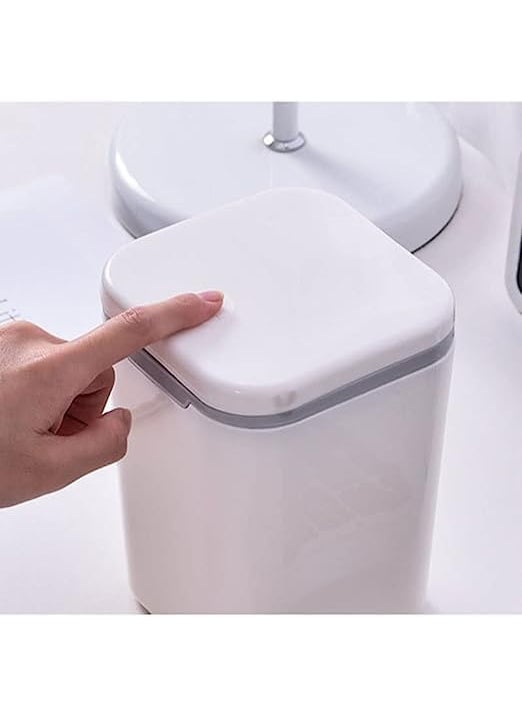 B-LADY BLADY Smart small Table top dustbin Creative Cute Covered Plastic Trash box square shape  - Image 3