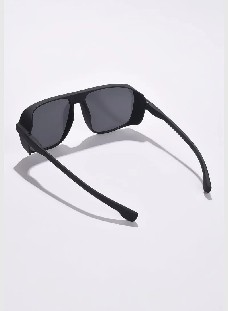 Haute Sauce Women Black Lens Black Wayfarer Sunglasses