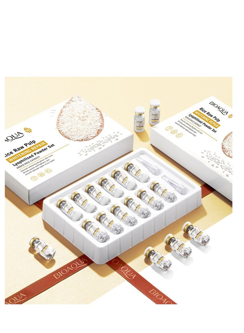 بيو أكوا مسحوق الأرز الخام المجفف بالتجميد لإصلاح وتبييض البشرة، مع إضافة مستخلص الأرز - Image 2