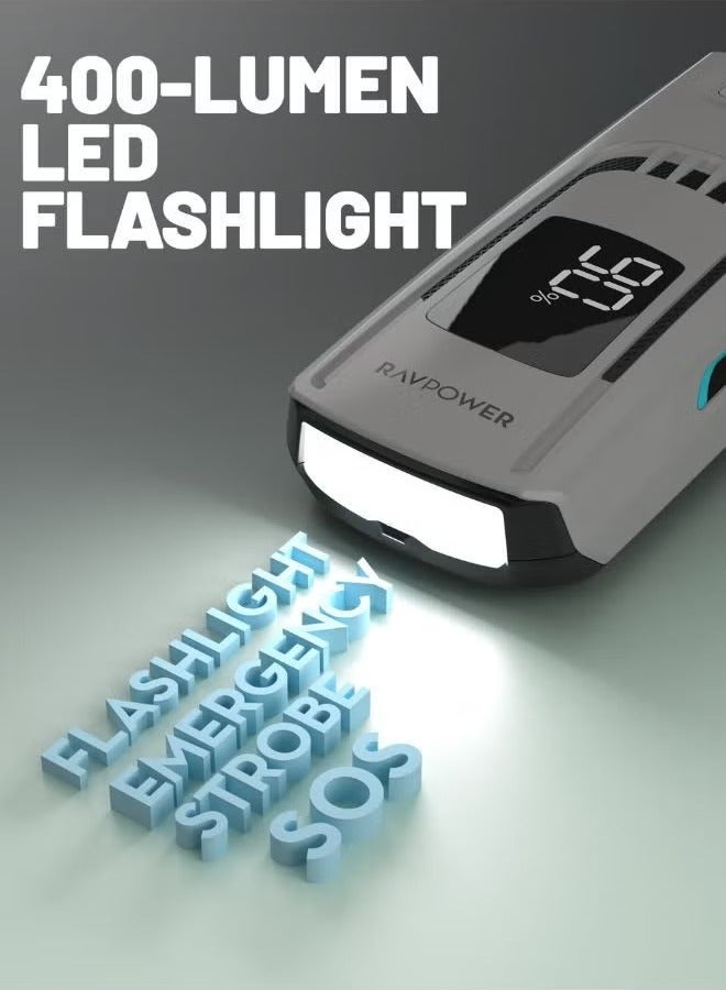 راف باور جهاز بدء تشغيل 3 في 1 من RAVPower مع بنك طاقة 24000 مللي أمبير/ساعة ومصباح يدوي LED - Image 3