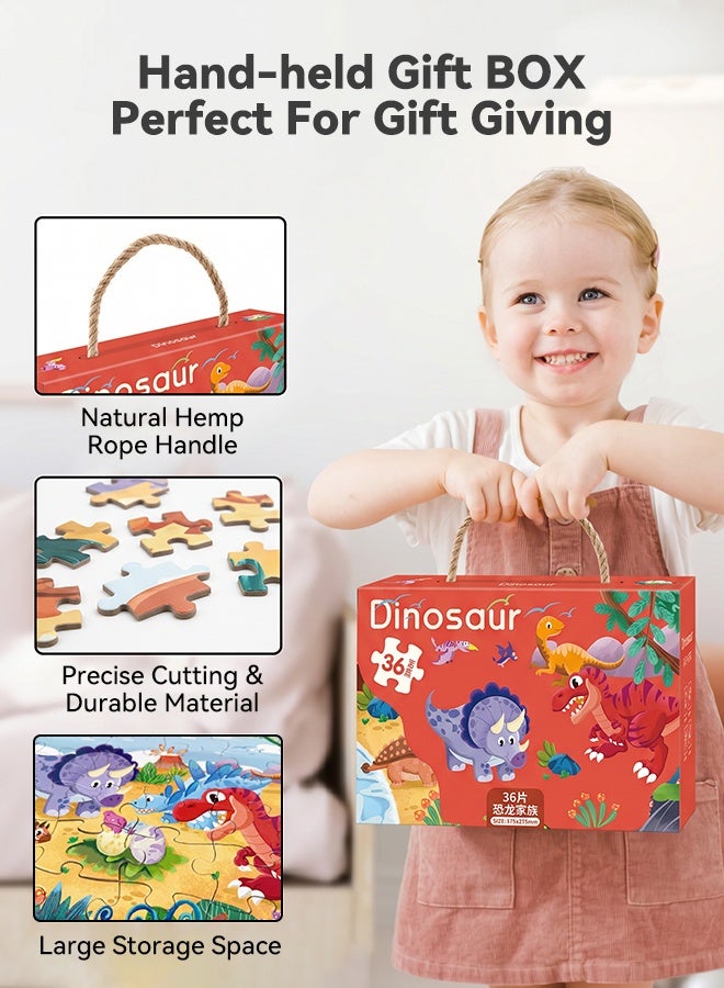 Puzzles for Kids Ages 4-8, 3-5,36 Piece Dinosaur Puzzles for Toddler 4-6,Floor Puzzle Age 5-7 Children Learning Preschool Educational Puzzles Toys for Boys and Girls - Image 5