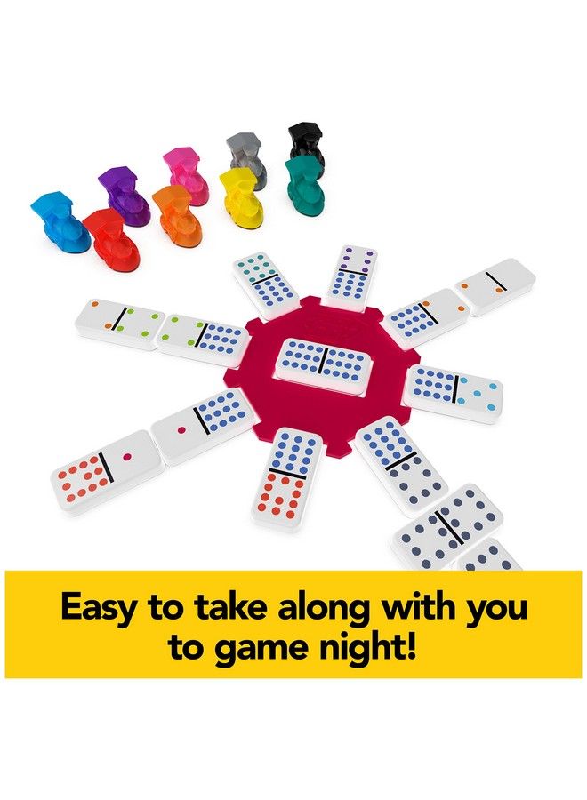 Spin Master Games Pack & Go Mexican Train Dominoes From Spin Master Games Portable Dominoes Set Kids Games Classic Board Games For Adults And Kids Ages 8 And Up - Image 4