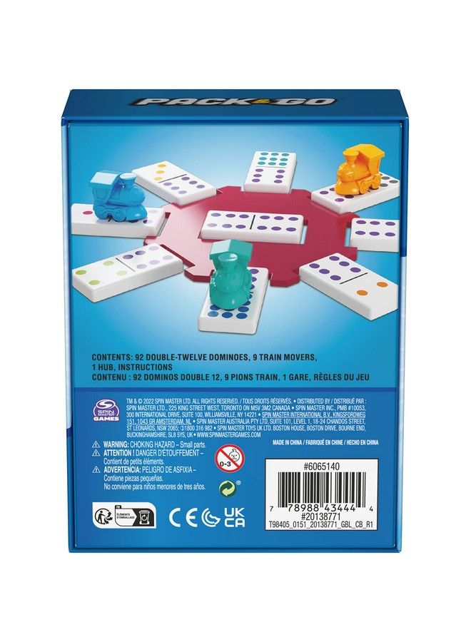 Spin Master Games Pack & Go Mexican Train Dominoes From Spin Master Games Portable Dominoes Set Kids Games Classic Board Games For Adults And Kids Ages 8 And Up - Image 5