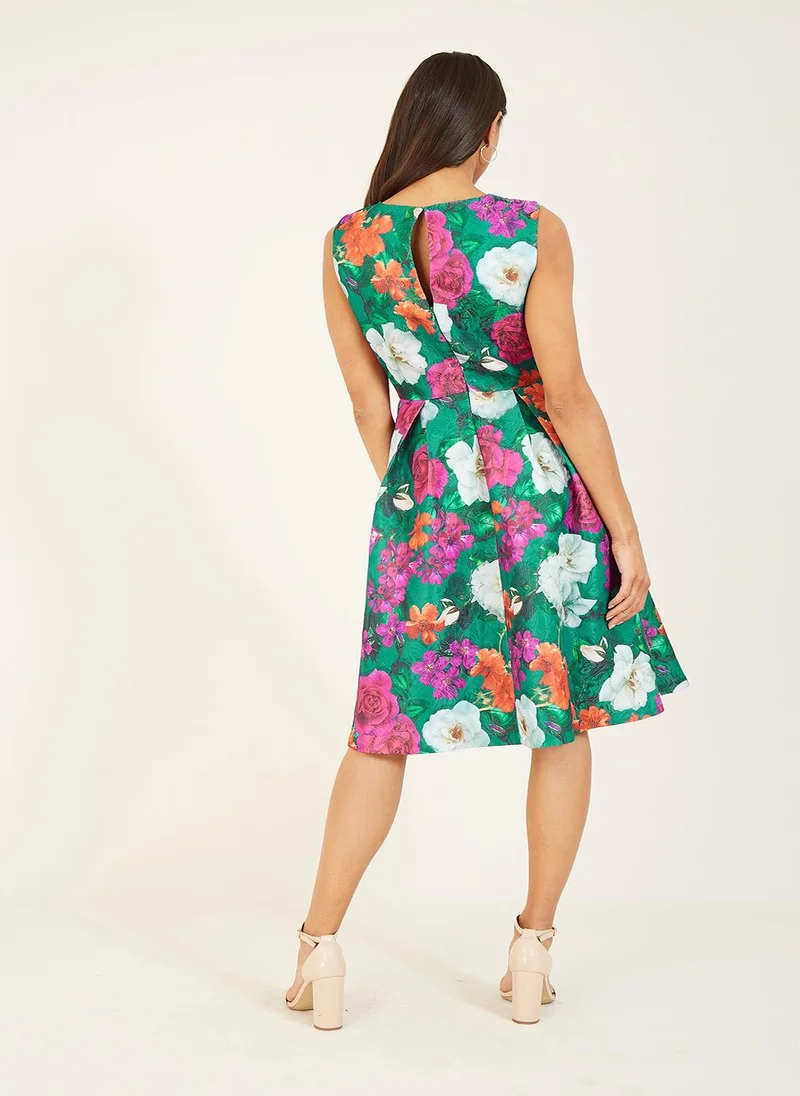 Yumi Floral Fit-and-Flare Dress