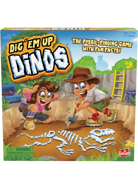 Goliath Dig Em Up Dinos  FossilFinding DinoBuilding Game Includes Fun Dinosaur Facts  24 Players Ages 4 and Up