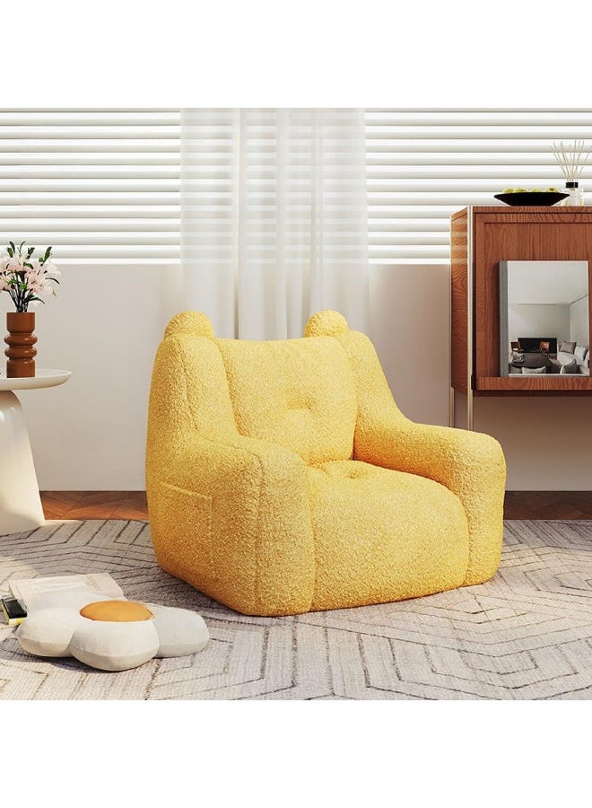 Zayn comforts Cozy & Trendy Baby Sofa Chairs and Couches: Soft, Lightweight, and Affordable Comfort for Kids (Yellow, fabric) - Image 1