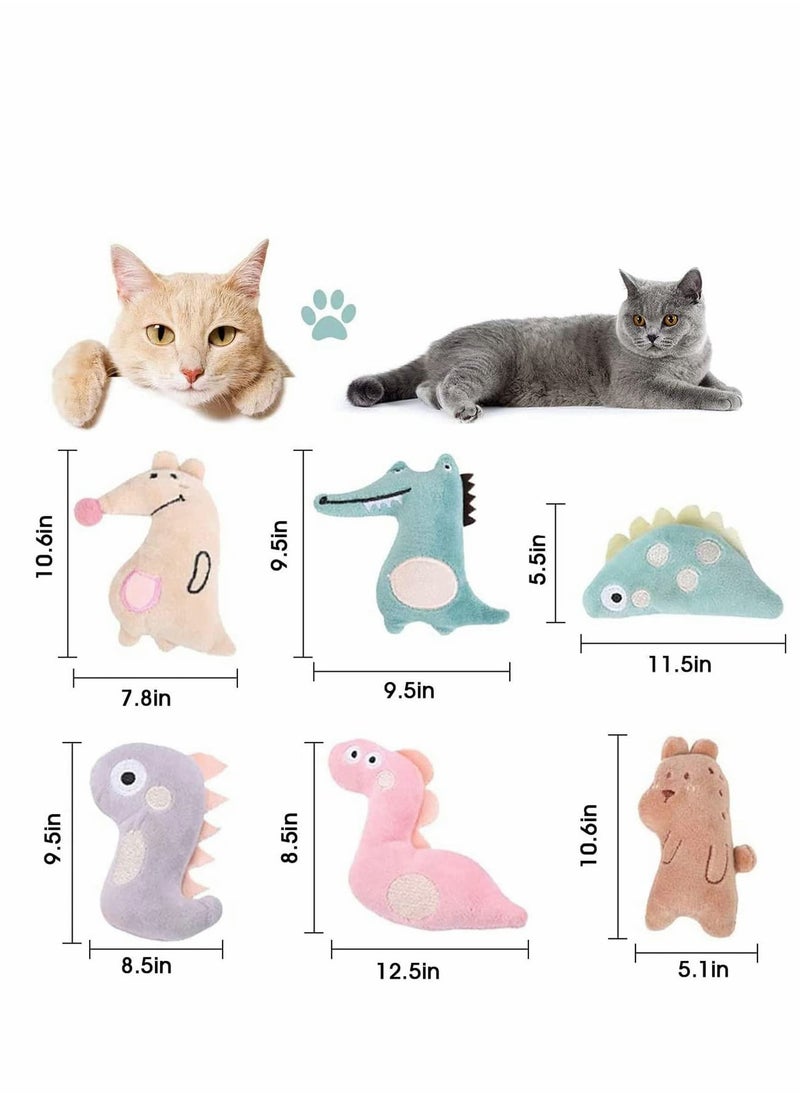 SYOSI - Catnip Toys for Indoor Cats 6 Pcs Cat Toys with Catnip Interactive Kitty Plush Chew Toys Fun Levels of Interactive Play  Track with Satisfies Kitty¡¯s Hunting Chasing and Exercising Needs - Image 1