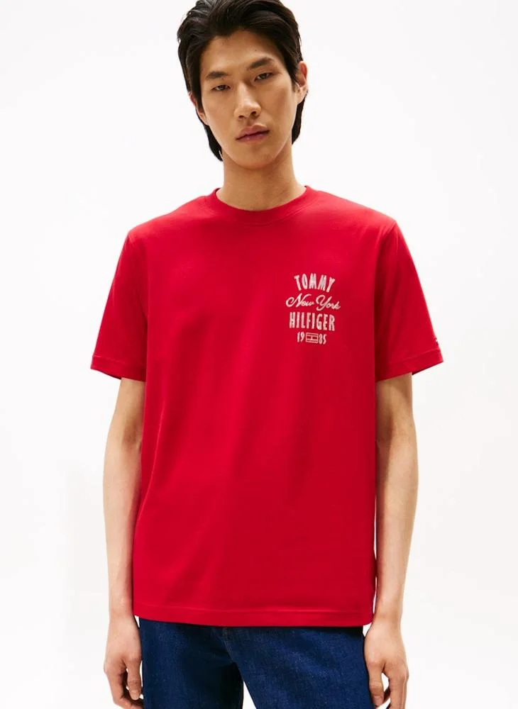 تومي هيلفيغر Graphic Crew Neck T-Shirt