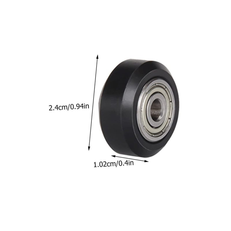 10 قطعة من عجلات البكرة البلاستيكية السلبية للطابعة، بكرة مستديرة مقاس 10 مم - Image 3