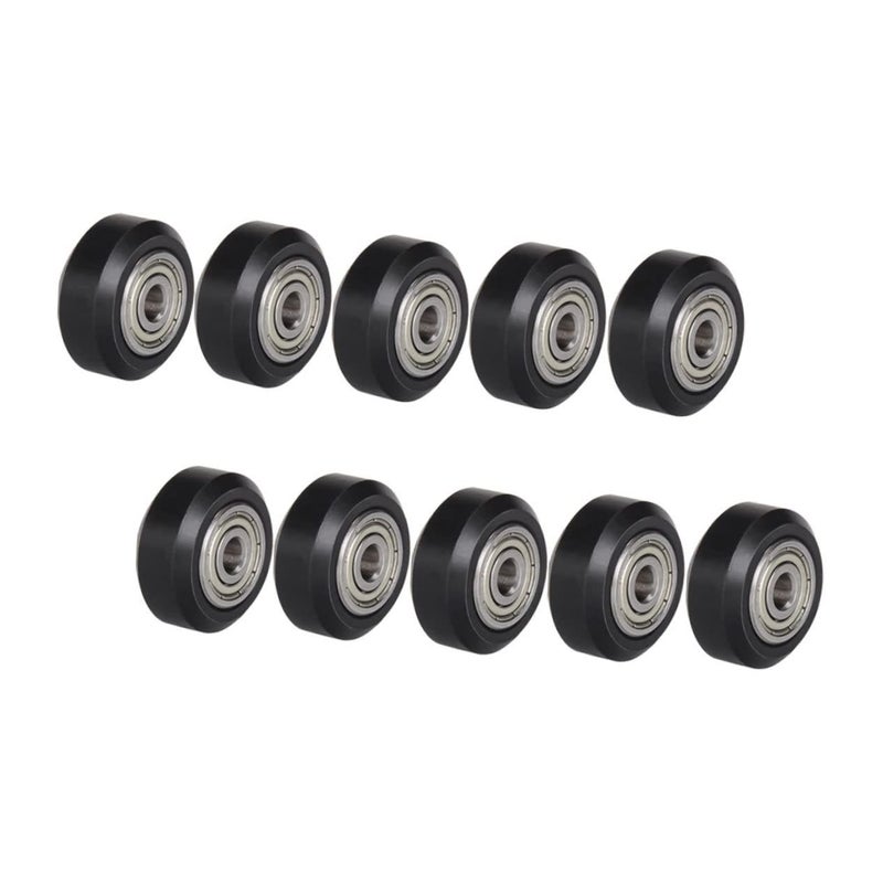 10 قطعة من عجلات البكرة البلاستيكية السلبية للطابعة، بكرة مستديرة مقاس 10 مم - Image 2