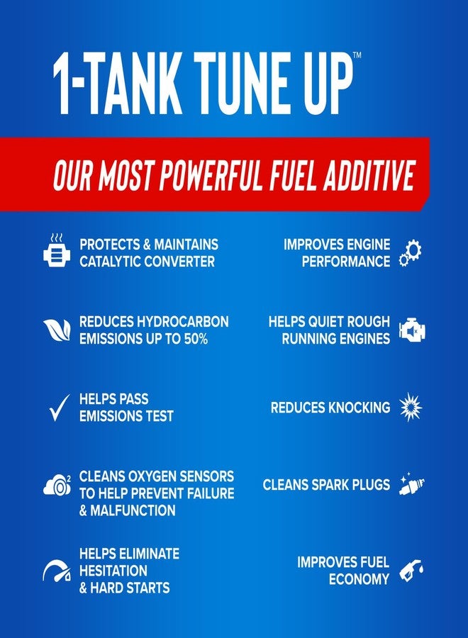 STP 1 Tank Tune-Up Fuel Additive Fuel System Cleaner and Exhaust System Cleaner, Cleans Fuel Injectors, Intake Valves, Cylinder Head and Piston Tops, 12 Fl Oz - Image 5