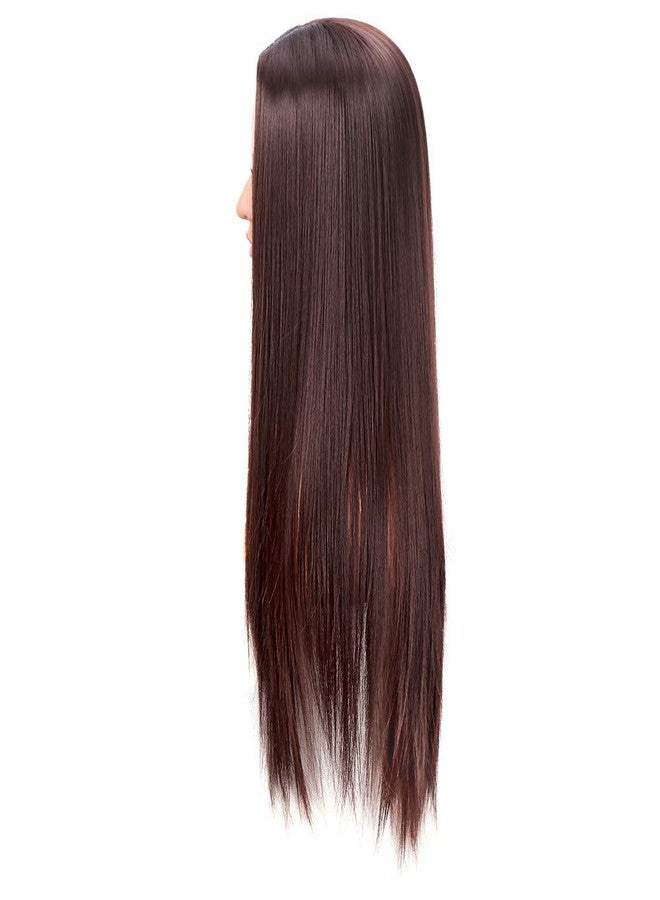 Flushia Full Head Synthetic Women Wigs Long Hair For Women/Women Hair Extension/Wigs (24-26 Inch) Brown/Golden - Image 3