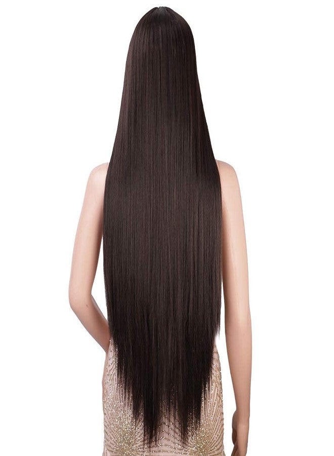 Flushia Full Head Synthetic Women Wigs Long Hair For Women/Women Hair Extension/Wigs (24-26 Inch) Brown/Golden - Image 4