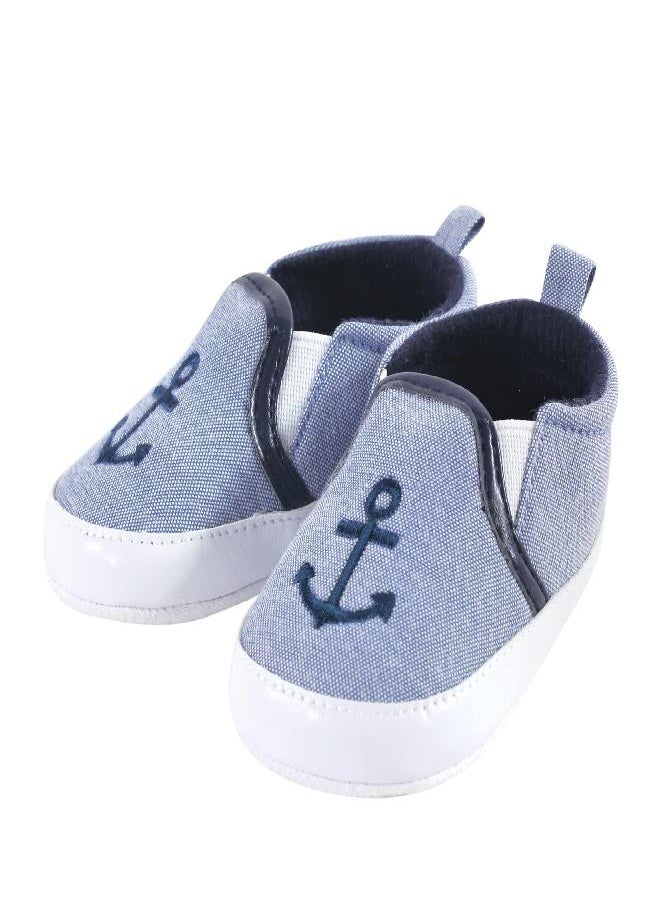 hudson baby - Hudson Baby baby boys Cotton Bodysuit, Shorts and Shoe Layette Set, Blue Sailor Whale, 6-9 Months US - Image 1