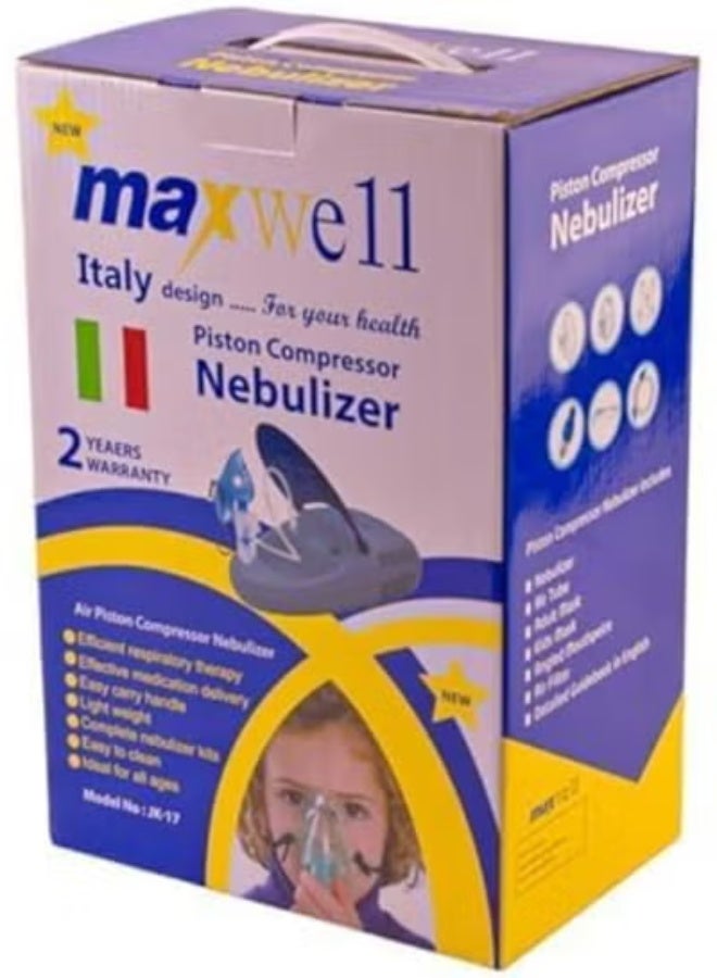 Maxwell Professional Home Compressor Nebulizer - High-Performance Inhaler for Adults & Children - Stable Medical-Grade Atomization - Complete Kit for Respiratory Relief (Maxwell Blue/White) - Image 2