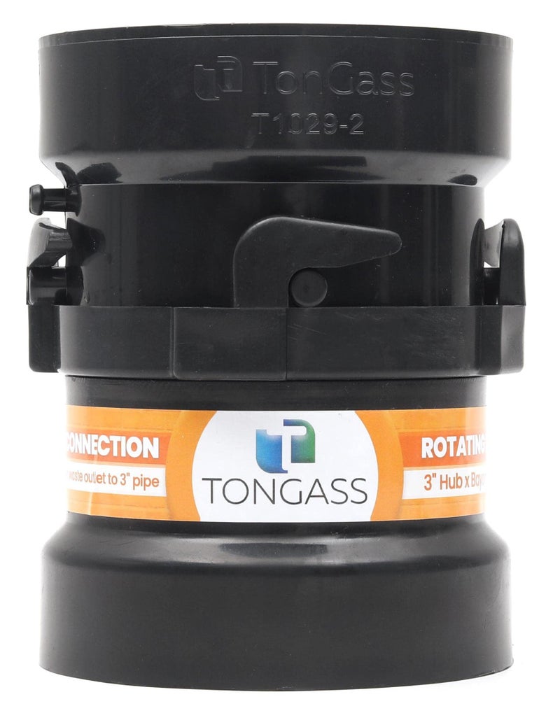 TonGass (Combo Pack) RV Sewer Hose Fitting Adapter to PVC, RV Sewer Connection & RV Sewer Termination Adapter - 3" Hub x Bayonet Hooks - Image 1