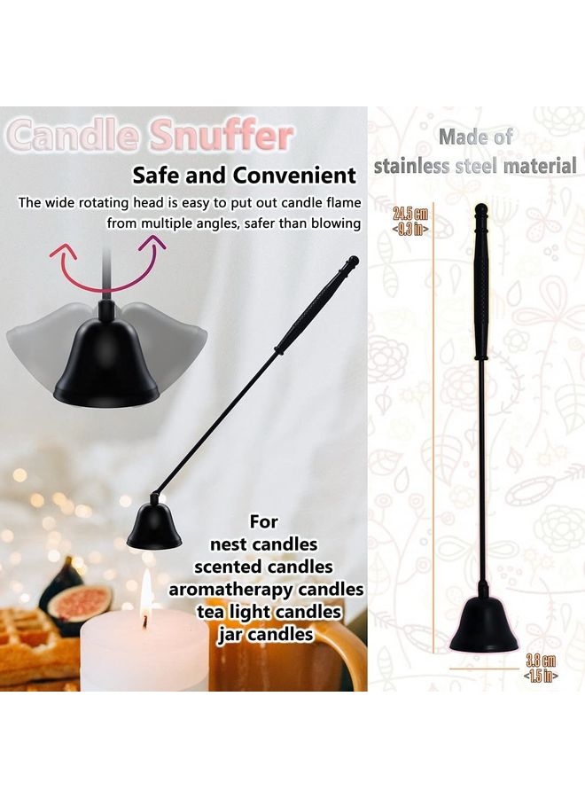 NIBEMINENT 6 in 1 Candle Accessories Set Black - Image 3