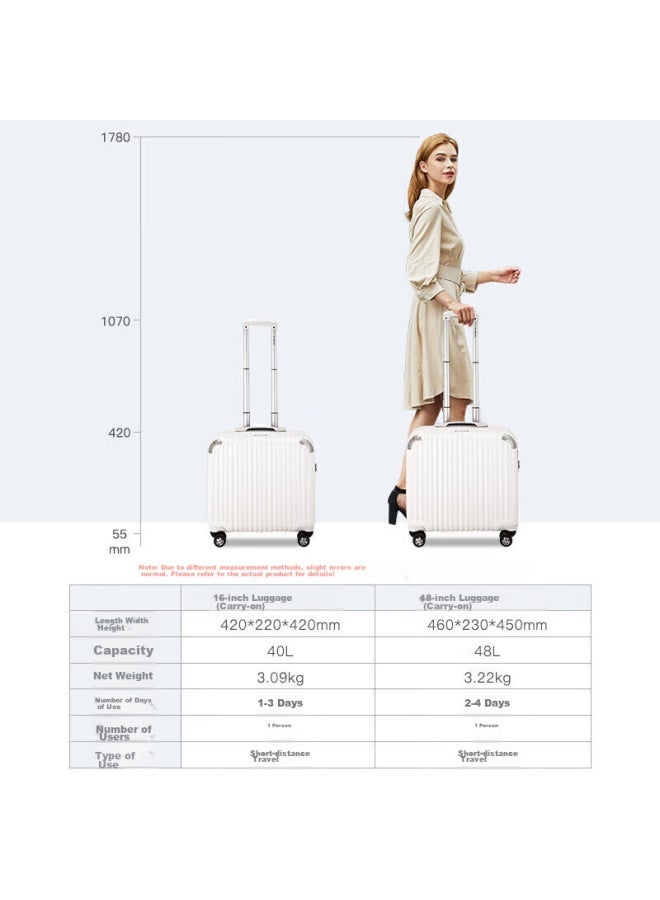 سوميت Samite Luggage حقيبة سفر صغيرة للنساء والرجال، حقيبة سفر متعددة الاستخدامات، مقاس الأمتعة المحمولة، Pc338tc 16 بوصة بيج - Image 3