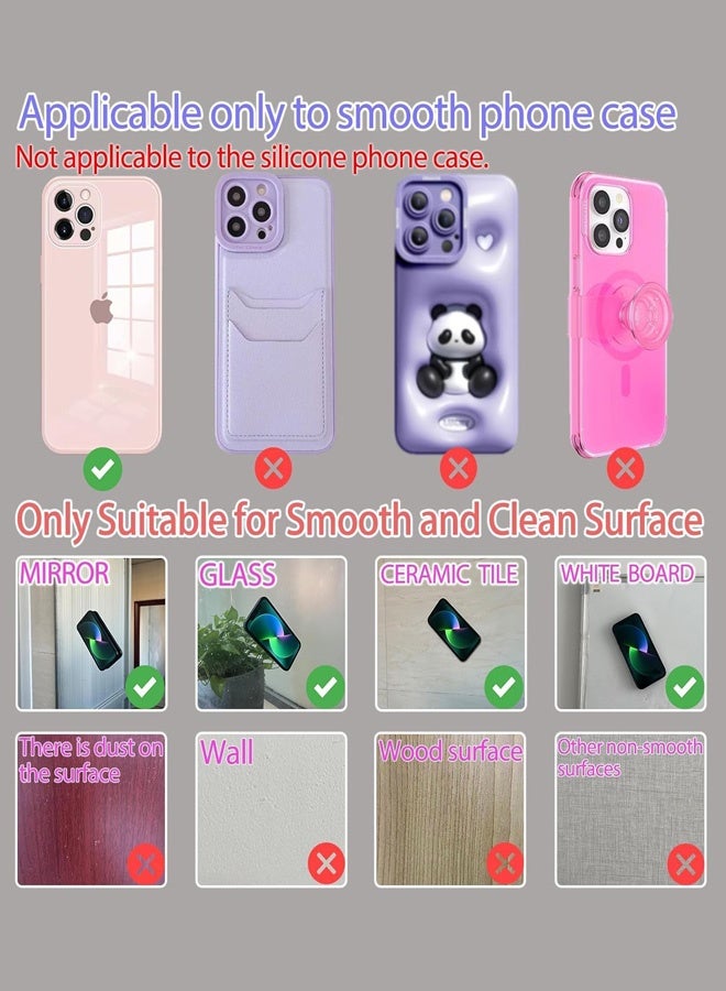 حامل موبايل بقاعدة لاصقة مزدوجة الجوانب سيليكون، إكسسوار يسمح بتثبيت الموبايل بدون اليدين، حامل قوي للموبايل لصور سيلفي وتسجيل الفيديو ومتوافق مع آيفون وأندرويد - بنفسجي - Image 5