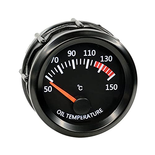 ESUPPORT Universal Car 52mm Pointer Oil Temp Temperautre Gauge Meter Kit Celsius White LED Light Pointer Indicator Dail Display Electronic - Image 2