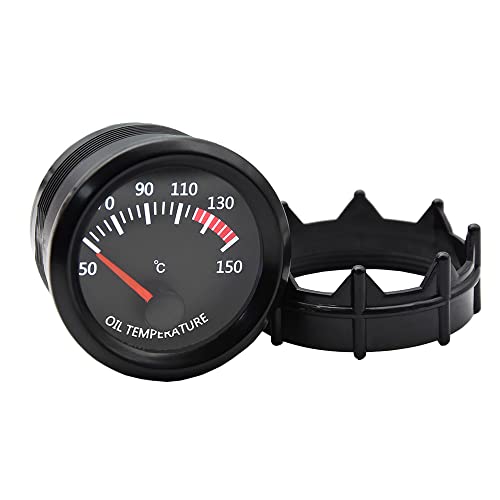 ESUPPORT Universal Car 52mm Pointer Oil Temp Temperautre Gauge Meter Kit Celsius White LED Light Pointer Indicator Dail Display Electronic - Image 4