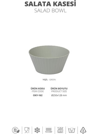 ‎okyanus Home Ocean Home Coliseum Green Salad Bowl  - Image 2