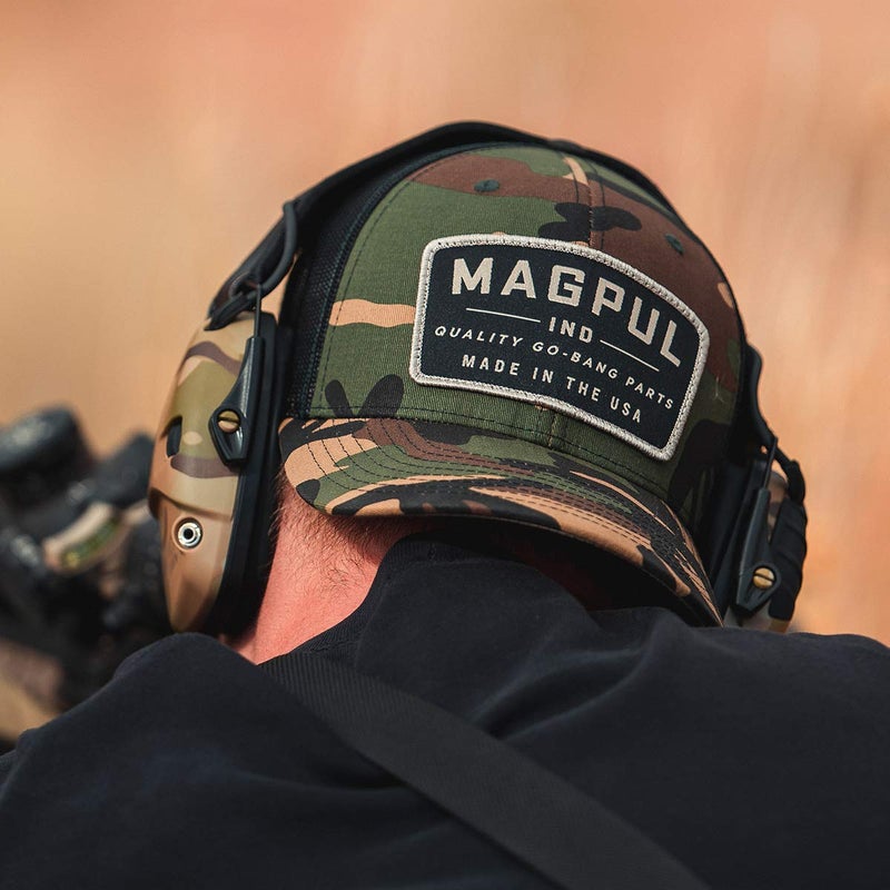 Magpul mens Snap Back Baseball Cap, One Size Fits Most Go Bang Trucker Hat Woodland Camo, US - Image 3
