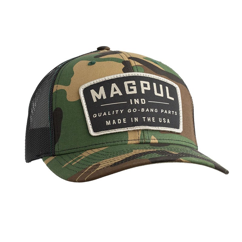 Magpul mens Snap Back Baseball Cap, One Size Fits Most Go Bang Trucker Hat Woodland Camo, US - Image 1