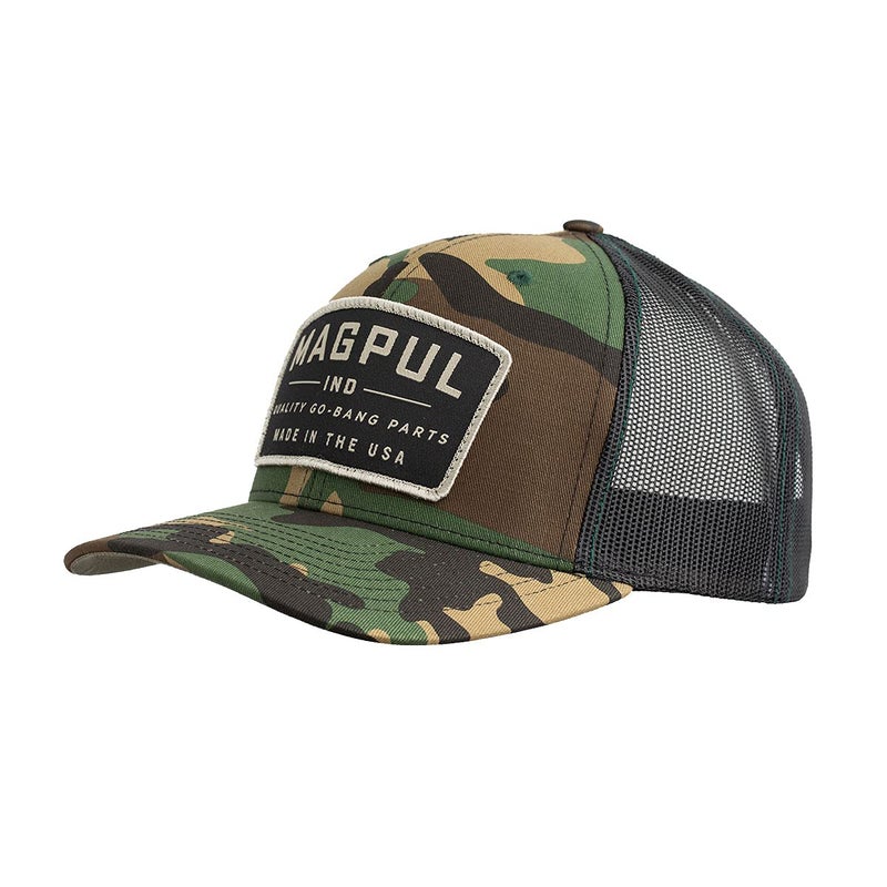 Magpul mens Snap Back Baseball Cap, One Size Fits Most Go Bang Trucker Hat Woodland Camo, US - Image 2