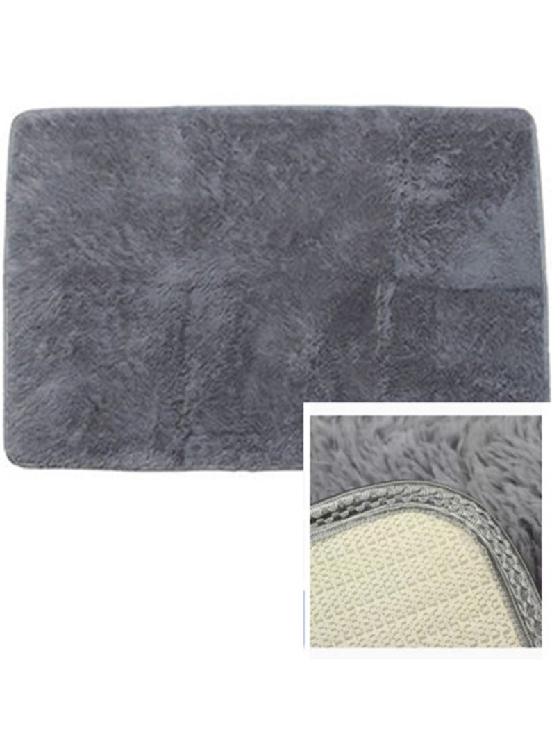 Loquat Squality Polyester Fiber Rectangular Minimalist Long Hair Carpet