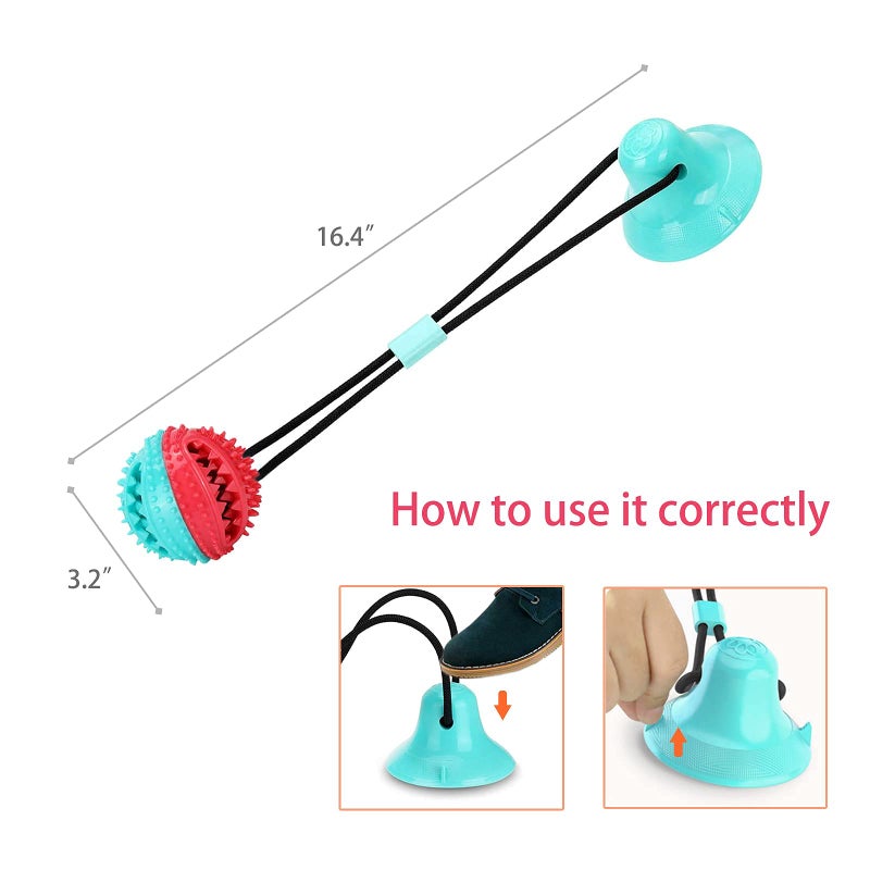 Askhald Dog Toys Chew Toys for Aggressive chewers, Puppy Training Treats Teething Rope Toys for Boredom Dog Puzzle Treat Food Dispensing Ball Toys for Puppies Teething (Blue) - Image 4