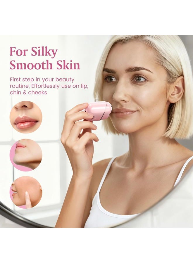 Brightup Facial Hair Remover for Women - Painless Electric Face Shaver for Peach Fuzz on Lip & Chin, USB-C Rechargeable & Waterproof, Mini Size Portable for Smooth Skin On-The-Go - Image 5