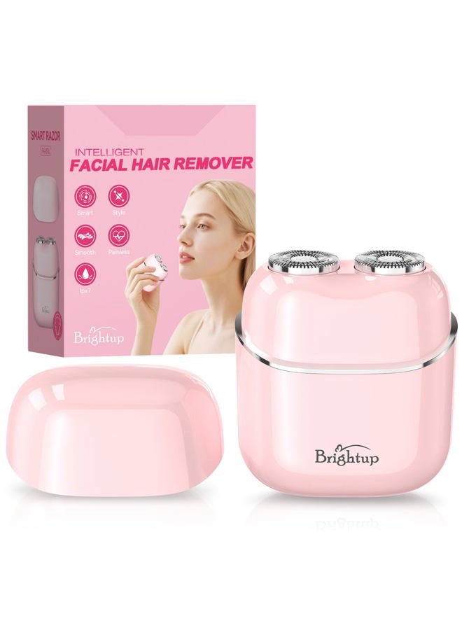 Brightup Facial Hair Remover for Women - Painless Electric Face Shaver for Peach Fuzz on Lip & Chin, USB-C Rechargeable & Waterproof, Mini Size Portable for Smooth Skin On-The-Go - Image 1