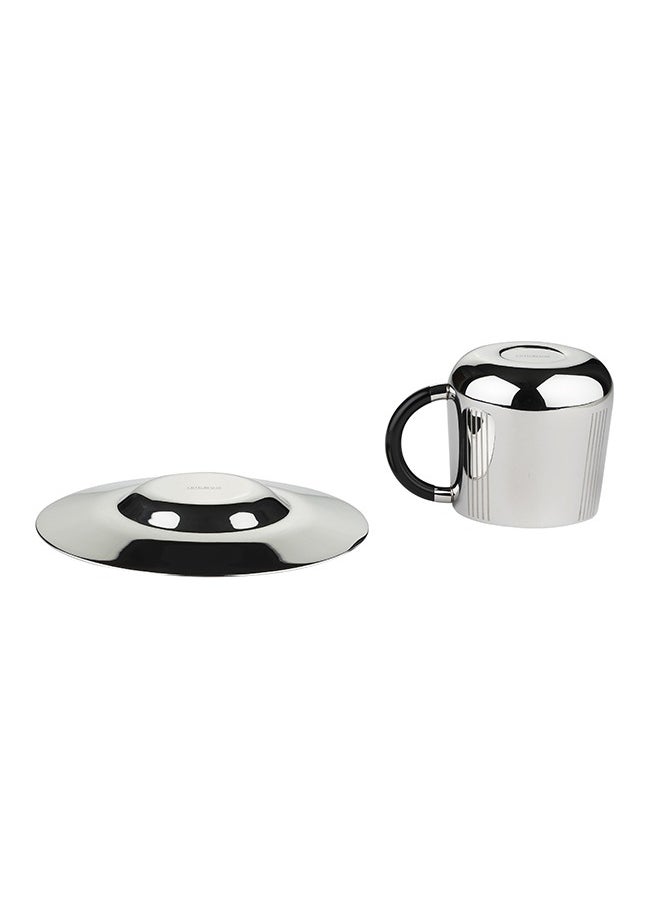 ARTTDINOX Designer Stainless Steel Fluted Cup and Saucer Set of 2 | Double Walled Cup | Unbreakable Cups for Tea Chai Coffee Cups Mugs with Saucer | Premium Serveware, Dinnerware & Tableware | Small | - pzsku/Z957858E59740573D1DE6Z/45/_/1708159887/db77e937-56b8-4abc-a5e4-ec4ebfebe795