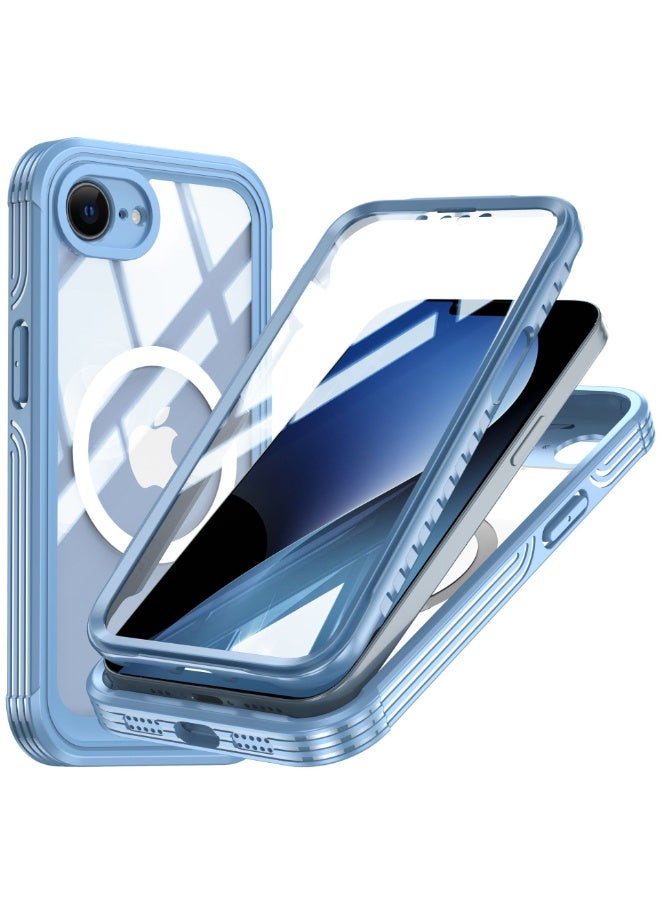 NIBEMINENT Miracase Magnetic for iPhone 16e Case Full-Body Phone with Built-in Glass Screen Protector, 【Compatible with MagSafe】 Military Drop Proof 16E Cover Bumper 6.1 inch - Image 1