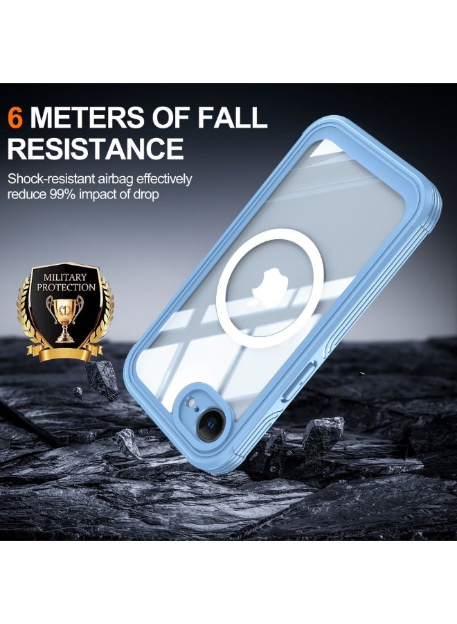 NIBEMINENT Miracase Magnetic for iPhone 16e Case Full-Body Phone with Built-in Glass Screen Protector, 【Compatible with MagSafe】 Military Drop Proof 16E Cover Bumper 6.1 inch - Image 3