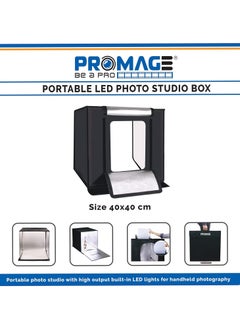 PROMAGE PROFESSIONAL PHOTO BOX LED PB05 – 40 * 40CM PM440 Light Photo Lighting Studio Kit Adjustable Brightness Shooting Tent Table Top Photography Lighting Kit  - Image 3