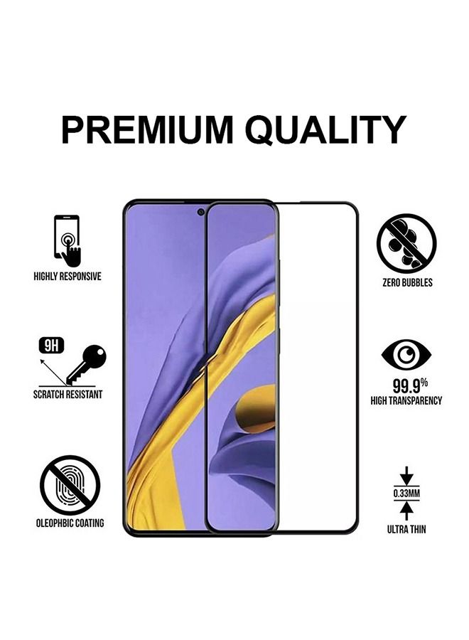 Tempered Glass Screen Protector For Huawei Y9a Black/Clear - Image 2