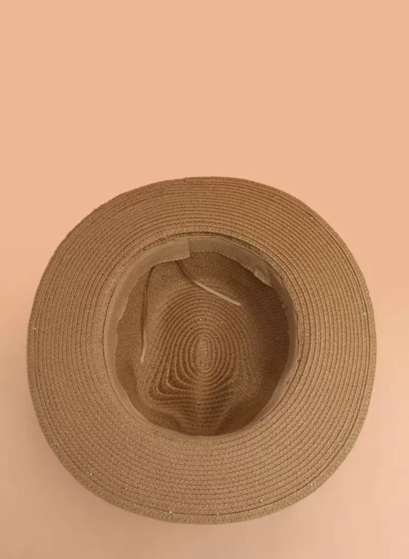 Shein Bow Decor Straw Hat KHAKI - Image 3