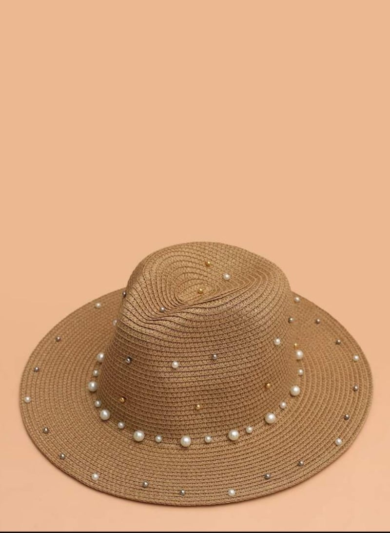 Shein Bow Decor Straw Hat KHAKI - Image 2