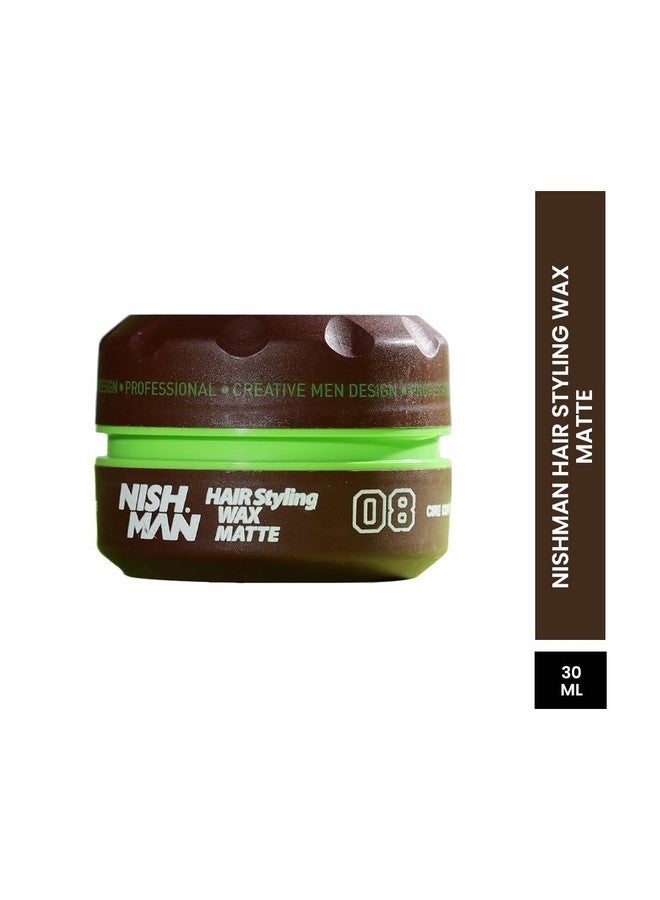 Nishman Matte Wax - Men Hairstyling Wax | Strong Hold | Non - Sticky, Restylable & Water Soluble Wax | 30 ml - Image 2