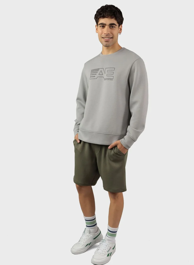 امريكان ايجل Graphic Crew Neck Sweatshirt