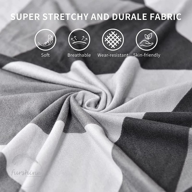 B BESTILO Sofa Cover 3 Seater and 2 Seater Fully Covered Universal 5 Seater Sofa Cover NonSlip Sticky Elastic Stretchable Sofa Set Slipcover Protector for Black Prism Five Seater 311 - Image 5