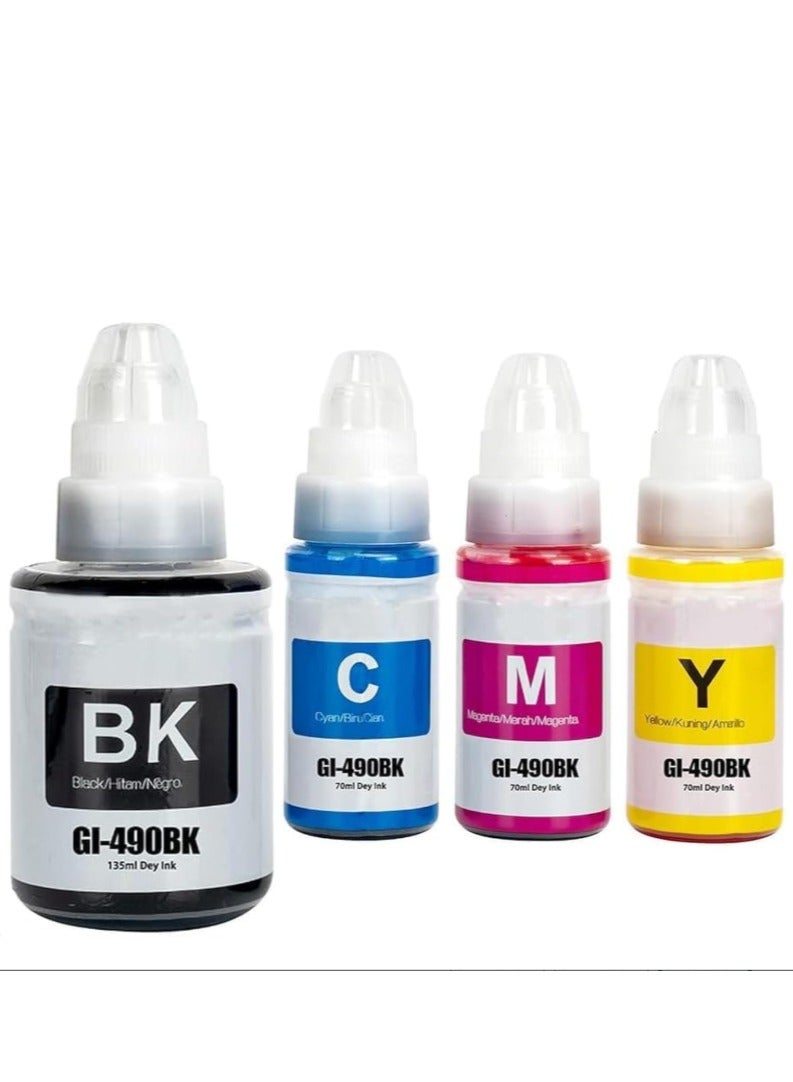 Premium GI490 GI 490 GI-490 Compatible Refill Ink for Canon PIXMA G1400/G1410/G1411/G2400/G2410/G2411/G3400/G3410/G3411/G4400 - Image 1