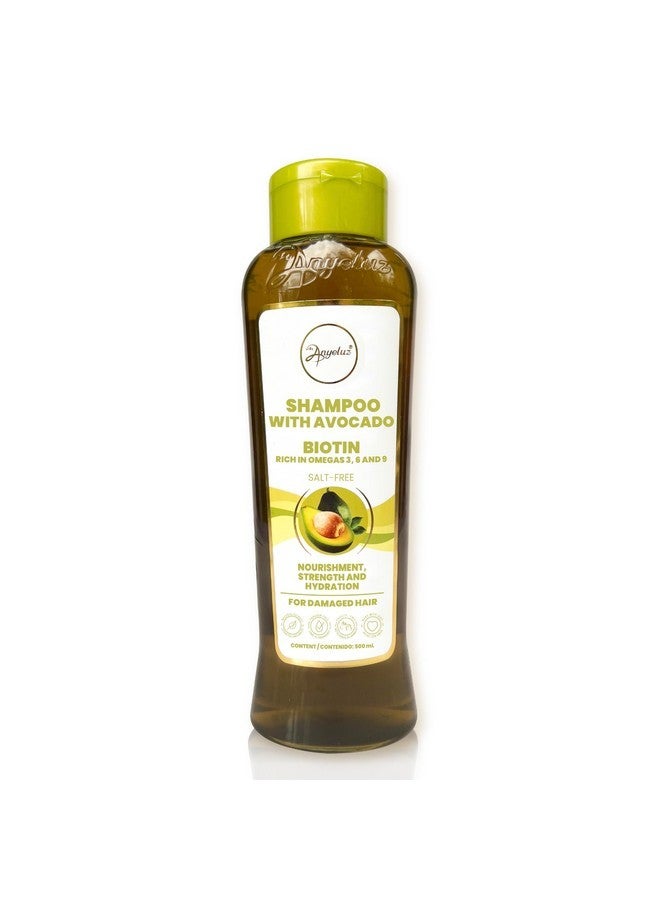 ANYELUZ Anyeluz Avocado Moisturizing Shampoo, Enriched with Omega 3, 6, 9, and Biotin, Repairs and Protects Damaged Hair Fibers, Enhances Hair Shine and Guards Against Sun Damage  - Image 1