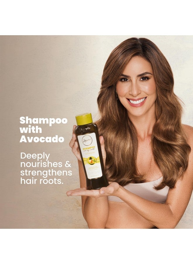 ANYELUZ Anyeluz Avocado Moisturizing Shampoo, Enriched with Omega 3, 6, 9, and Biotin, Repairs and Protects Damaged Hair Fibers, Enhances Hair Shine and Guards Against Sun Damage  - Image 2