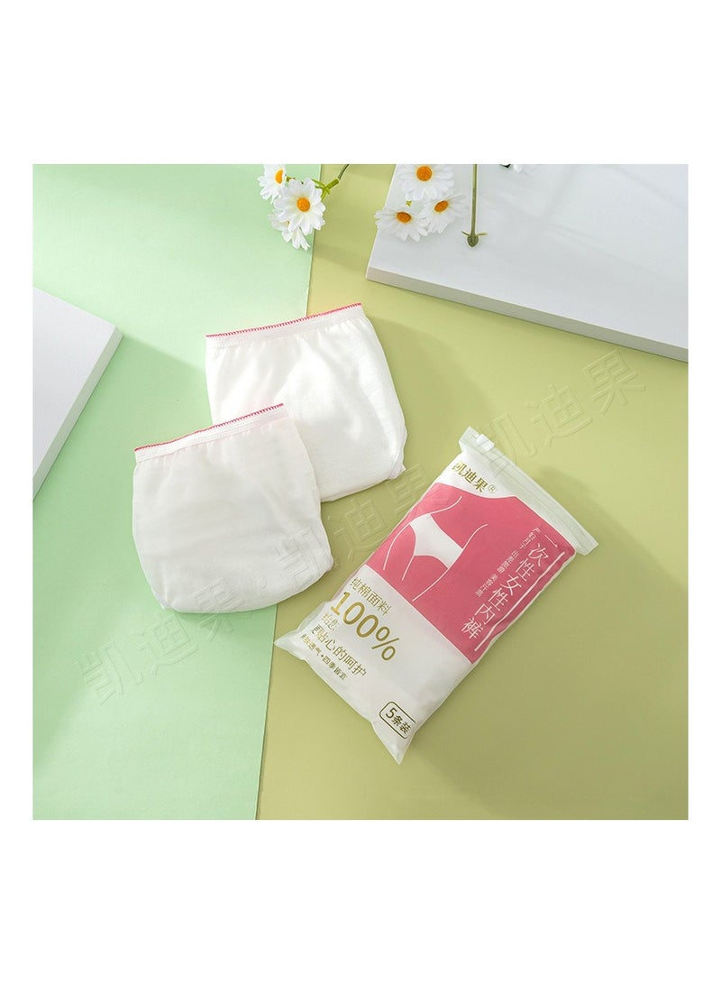 KASTWAVE Disposable Cotton Briefs for Women, Lightweight Soft Breathable Individually Wraped Underwear for Travel Hospital Business Trips Menstruation Puerperium Pregnancy, 30 Pcs - L Size - Image 3