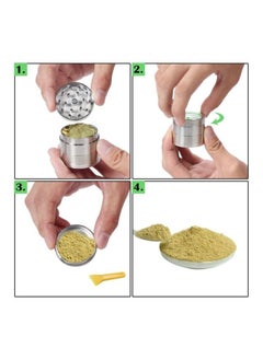 Generic 4 Layer Spice Crusher With Magnetic Lid Silver  - Image 4