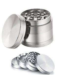 Generic 4 Layer Spice Crusher With Magnetic Lid Silver  - Image 1